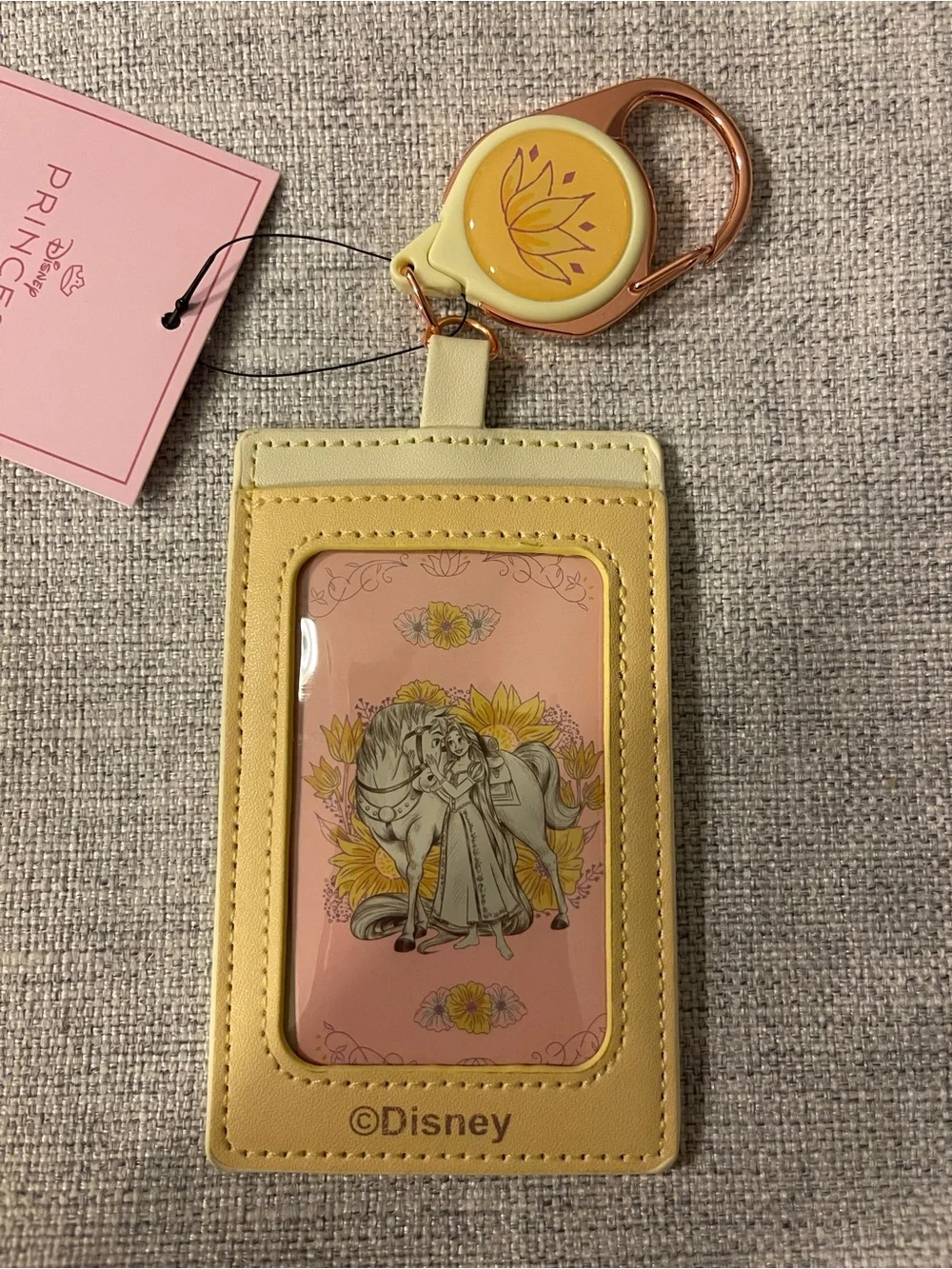 Disney Tangled Rapunzel & Maximus Floral Retractable Lanyard